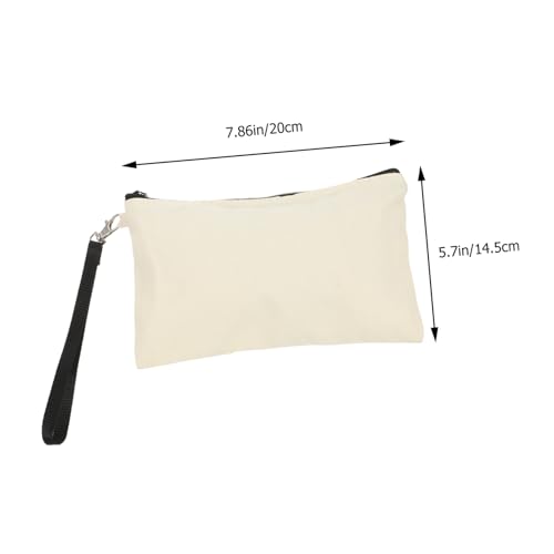 WRITWAA 10 Sätze Sublimierte Weiße Kosmetiktaschen mit Reißverschluss DIY Blanko Make Up und Stiftebeutel Vielseitiger Reise Organizer für Kosmetik und Schreibwaren von WRITWAA