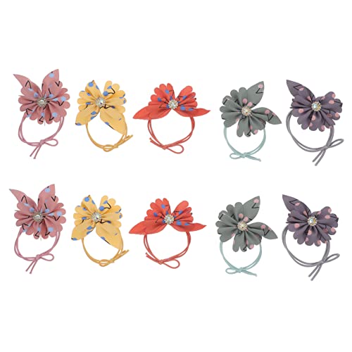 WRITWAA 10stücke Blumen Haar Krawatten Elastische Haar Bänder Pferdeschwanz Halter Für Frauen Mädchen Accessoires von WRITWAA