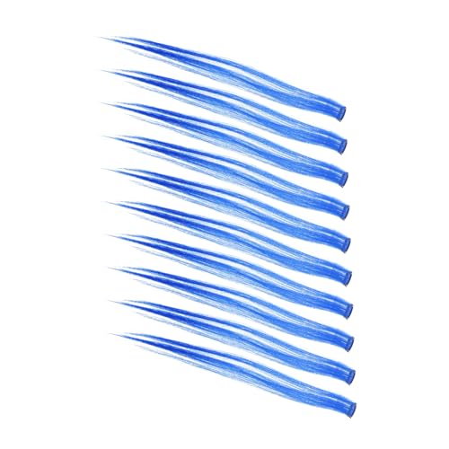WRITWAA 10 Stück Buntes Haarnadel Blau Erweiterungen gefälscht für Verlängerung Szene Teil Farbe Clips Mädchen Haarzubehör Haarspange in Extensions Bunte Haarspangen Hochtemperaturdraht von WRITWAA