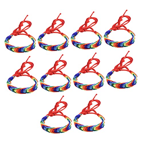WRITWAA Elegante Handgefertigte Armbänder 10 Stück Gewebtes Armband Für Kinder Schmuck Vielseitig Einsetzbar Für Den Alltag Freundschaftssymbol von WRITWAA
