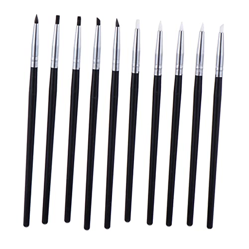 WRITWAA 10 Stück Nagelkunst Skulptur Stift Silikon Punktierwerkzeuge für Maniküre Selbstgemacht Nagelkunst für Profis und Anfänger Langlebig und Vielseitig von WRITWAA