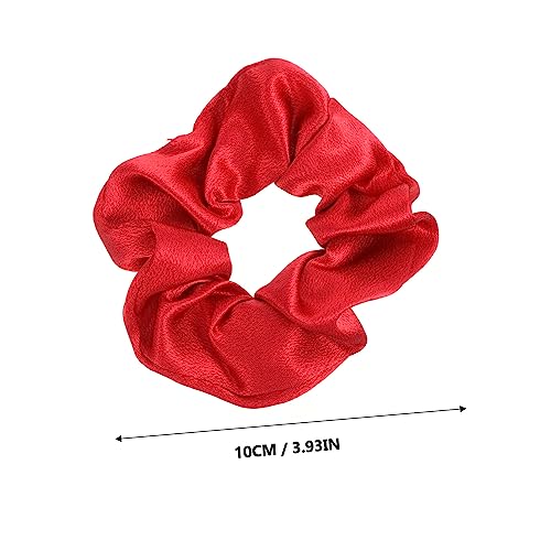 WRITWAA 10 Stück Rote Satin Haargummis Scrunchies Elastisch Weiche Haarschmuck für Damen Mädchen Weihnachtliche Haarbänder Festliche Accessoires Vielseitig Dehnbar für Haartypen von WRITWAA
