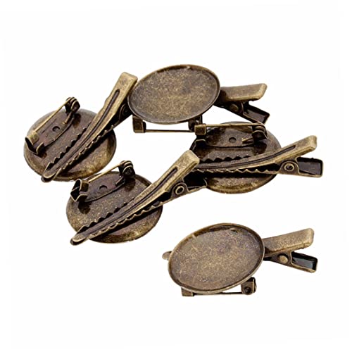 WRITWAA 10 Stück Teiliges Dual Use Entenbillen Clip aus Legierung Stabile Broschen Basis mit Innendurchmesser Vielseitig als Haarspange und Broschenunterstützung für Damen und DIY Schmuck von WRITWAA