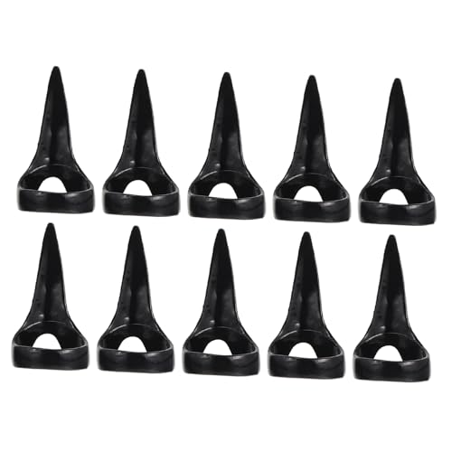 WRITWAA 10 Stück Teiliges Halloween Punk Claw Fake Nails Set Langlebige Schwarze Finger Krallennägel Fingerring Deko für Kostümpartys Gruselige Halloween Fingernägel Vielseitig für von WRITWAA