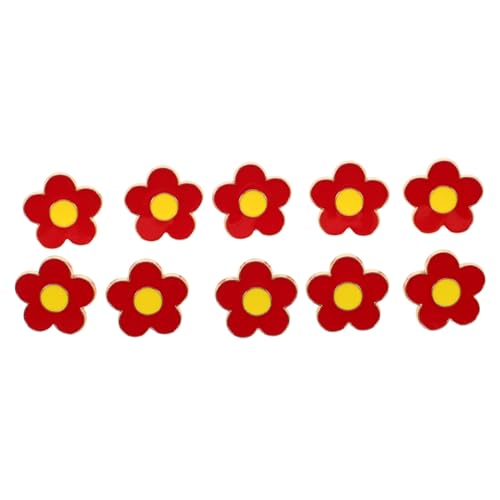 WRITWAA 10 Stück Teiliges Rotes Blumenbroschen Universelle Anstecknadeln für Damen Leicht und Langlebig Vielseitige Accessoires für Anzug Kleid Tasche Hochzeit Party Valentinstag Schmuck von WRITWAA