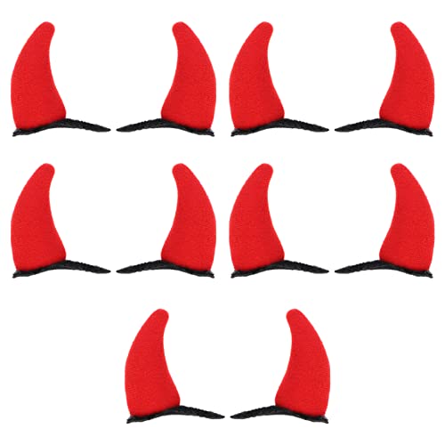WRITWAA 10 Stück Teiliges Teufelshorn Haarklammern für Halloween Leichte und Haltbare Haaraccessoires für Cosplay und Tägliches Tragen für und Mädchen von WRITWAA
