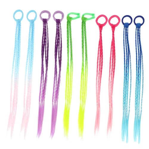 WRITWAA 10 Stück lange Pferdeschwanzverlängerung haarschmuck hair accessories for geflochten synthetische Pferdeschwanzverlängerung Bands Zubehör Haarverlängerung für Mädchen von WRITWAA