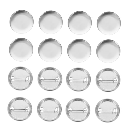 WRITWAA 100 Sätze DIY Button Badges Blanko Anstecker aus Rostfreiem Eisen für Kleidung Schuhe Taschen Robustes Bastelset zum Selbermachen von Individuellen Abzeichen und Pins von WRITWAA