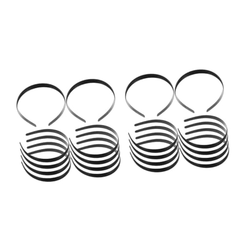 WRITWAA 100 Stck Schwarze Einfache Kunststoff Haarreifen Damen Haarband Alltagsgebrauch Komfortabel Leicht Kombinierbar Robust Zähne von WRITWAA