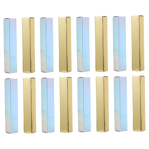 WRITWAA 100 Stück Lippenstift Verpackungsboxen für Lip Gloss Eyeliner Kosmetik Hochwertige DIY Boxen mit Goldprägung und Laserdesign für Eleganten Auftritt und Sicheren Aufbewahrung von WRITWAA