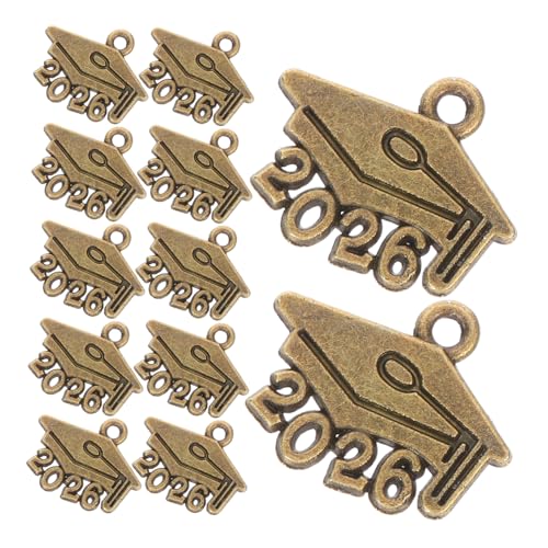 WRITWAA 100 Stück Teiliges Graduation Cap Charms Mini Anhänger für DIY Schmuckherstellung Vielseitige Quasten Anhänger für Halsketten Armbänder Schlüsselanhänger Bastelzubehör von WRITWAA