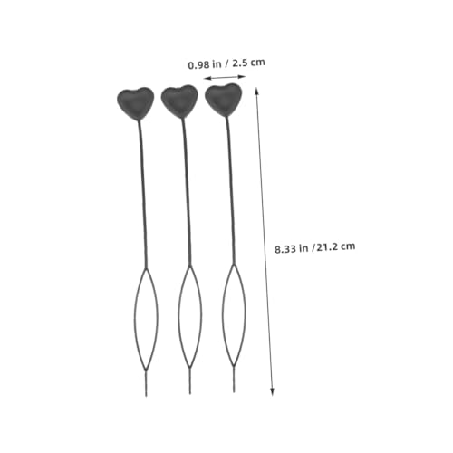 WRITWAA 100 Stück Teiliges Schwarzes Haar-styling Herz-perlen Schnellem Flecht-perlen-ladewerkzeug und Ponytail-styling-hilfe Vielseitiger Schonender Haar-pulling-pin für Damen von WRITWAA