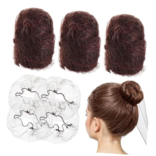 WRITWAA 100stücke Haarnetze Für Frauen Unsichtbares Elastisches Netz Wiederverwendbare Verkleidungszubehör Duttabdeckung Atmungsaktiv Für Ballett Und Perücken von WRITWAA