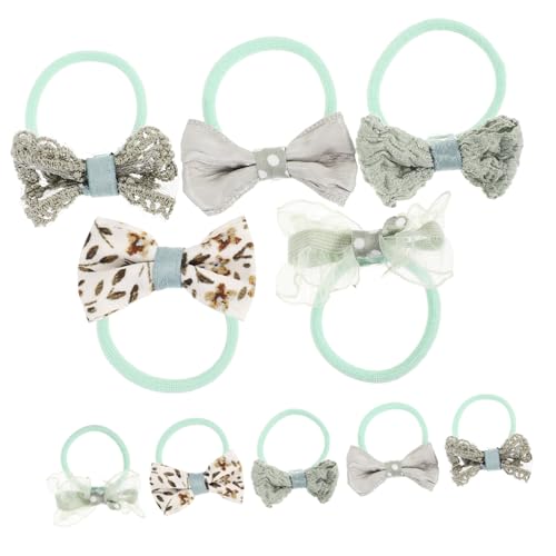 WRITWAA 10stücke Elastische Haargummis Mit Schleife Haarschmuck Für Mädchen Und Frauen Pferdeschwanzhalter Haarseile Für Alltag Und Partys Aus Weichem Material von WRITWAA
