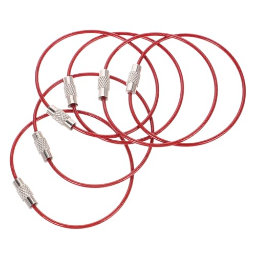 WRITWAA 10stücke Draht-schlüsselringe Kabel-schlüsselanhänger-Ringe Schlüsselanhänger-herstellungszubehör Stilvolle Farben Und Robust DIY Personalisierung von WRITWAA