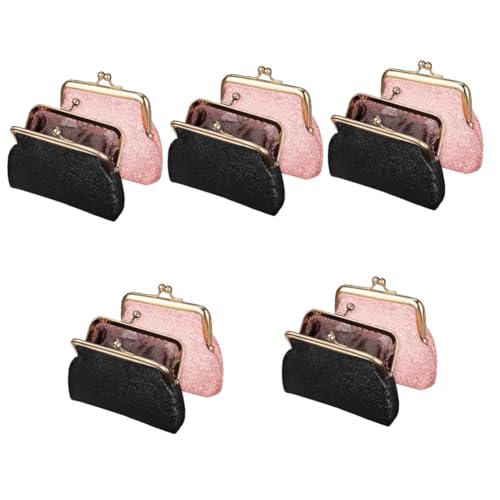 WRITWAA 10stücke Vintage Mini Geldbörse Damen Teiliges Pu Leder Münztasche Und Kompakte Schlüsselhalter Für Reisen Und Alltag Für Kleingeld Und Kleine Utensilien von WRITWAA