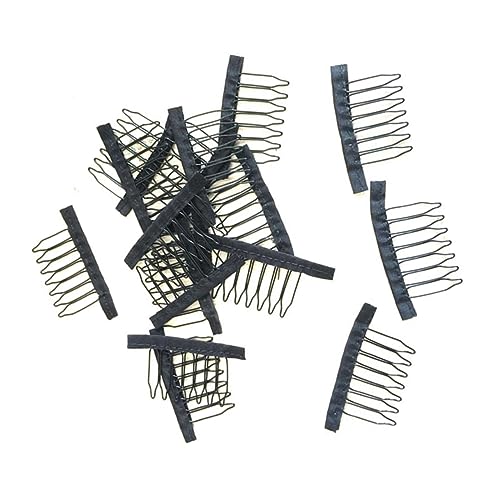 WRITWAA 10stücke Zähne Perückennetz Haarnetz Netzkamm-clip Stahlhaarclip Für Damen Salon Zubehör von WRITWAA