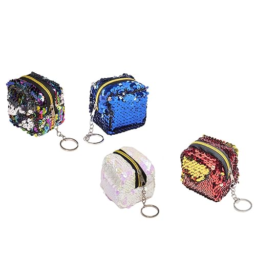WRITWAA 12 STK Geldbörse mit Pailletten Münzbeutel Aufbewahrungsbeutel wechseln Schlüsselanhänger-Geldbörse kleine Glitzer geldbörse Handheld-Paket vielseitige Kleingeldtasche Plastik von WRITWAA
