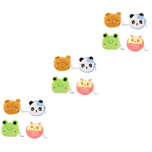 WRITWAA 12stücke Plüsch Tier Münzbeutel Niedliche Geldbörse Für Damen Mädchen Und Frauen Für Schule Shopping Und Alltag Mit Praktischem Trageband Robust Und Handlich von WRITWAA