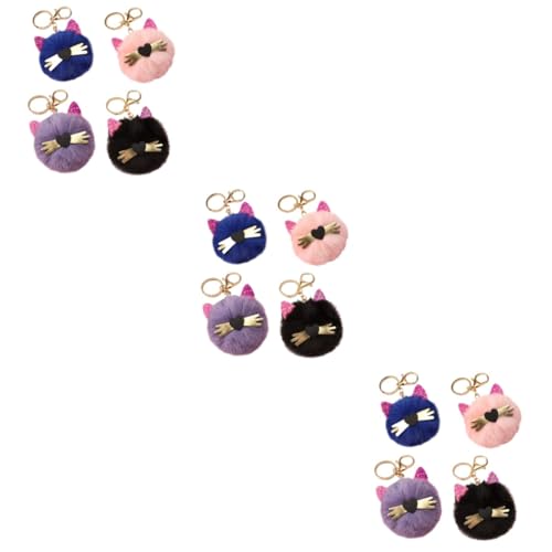 WRITWAA 12 STK Schlüsselanhänger Tierspielzeug Golddekor Plüschtier Spielzeuge Hängende Kätzchenverzierung Kätzchen Hängende Verzierung Katze Tierisches Spielzeug Legierung von WRITWAA