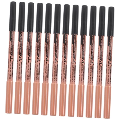 WRITWAA 12stücke Augenbrauenstifte Concealer Für Frauen Dual-ended Kosmetikpinsel Zur Perfekten Augenbrauen Makelabdeckung Für Hauttypen von WRITWAA