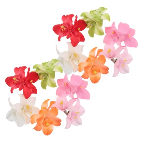 WRITWAA 12 Stück Teiliges Boho Haarblumen Haarklammern Leichte Bunte Künstliche Blumenhaarnadeln für Damen und Mädchen Dekorative Haarspangen für Strand Party Urlaub und Alltag Langlebig von WRITWAA