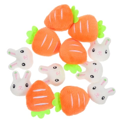 WRITWAA 12 Stück Teiliges Plüsch broschen Mini kaninchen und Karotten design Cartoon anstecknadeln für Kleidung Schuhe und Festliche Anlässe Wie Valentinstag und Geburtstagsfeiern von WRITWAA