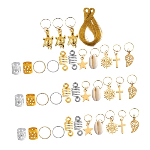 WRITWAA 121 Stück Dreadlocks Ringe Metall Haar Manschetten Haarschmuck für Kreative Frisuren von WRITWAA