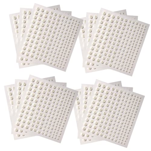 WRITWAA 12Blätter Selbstklebende Perlen Aufkleber für Gesicht Nagelkunst und DIY Dekoration Halbperlen Make Up Basteln und Spezielle Anlässe Wie Hochzeiten von WRITWAA