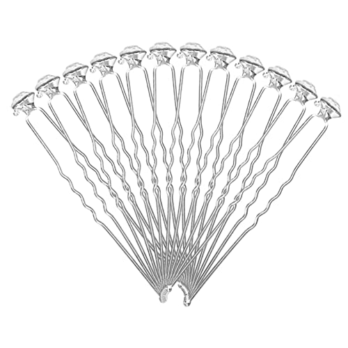 WRITWAA 12stücke Strass Haarnadeln Für Braut Hochzeit Haar Gabeln Damen Brötchen Sticks Haarschmuck von WRITWAA