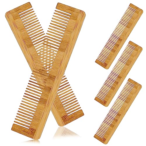 WRITWAA 15 Stück Teiliges Bambus Holzhaar Kammset mit Antistatischem Design Handgefertigt für Männer und Frauen Geeignet für Dickes Welliges oder Glattes Haar Fördert Glattes Kämmen und von WRITWAA