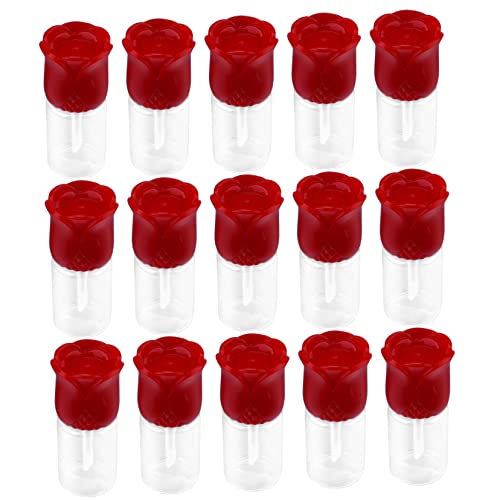 WRITWAA 15 Stücke Selbstgemacht Lip Gloss Klare Leere Tuben Nachfüllbare Lippenbalsam Flasche aus Tragbar für Reisen Exquisites Rosendesign von WRITWAA