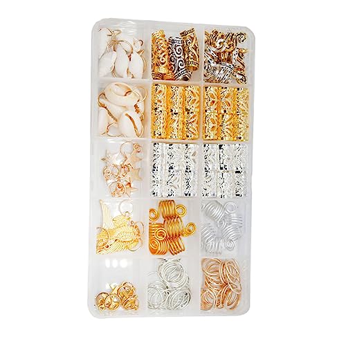 WRITWAA 159 Stück Haarzubehör Und Haarkreis Flechten Ring Clips Zöpfe Dreadlocks Accessoires Haare Haarnadel Stifte Erwachsene Gold Haargriffe Dreadlock -zubehör Haarschmuck Metall von WRITWAA
