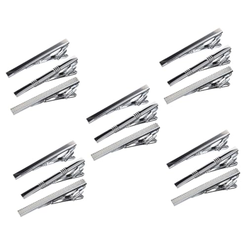 WRITWAA 15stücke Teiliges Krawattenclip Für Silberne Krawattenklammer Für Hochzeiten Business Und Partys Hochwertiges Accessoire Für Modernen Mann von WRITWAA
