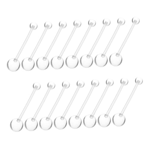 WRITWAA 16 Stück Flexible Klare Nabelpiercing Schmuckstücke für Frauen Unsichtbare Retainer für Täglichen Gebrauch und Besondere Anlässe von WRITWAA