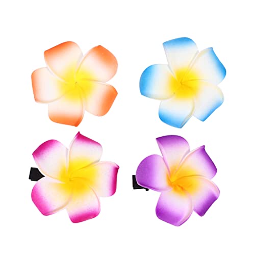 WRITWAA 18 Stück Teiliges Hawaii Plumeria Blumen Haarclips Langlebige Künstliche Frangipani Haarnadeln Farblich Sortiert für Strandpartys Hochzeiten und Tropische Zufällige Farbe von WRITWAA
