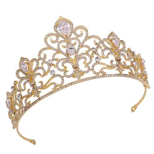 WRITWAA 1Pc Prinzessin Krone Braut Kopfbedeckung Hochzeit Haarband Braut Hochzeit Dekoration Strass Braut Tiara Zarte Tiara Braut Tiara Stirnband Königin Krone Headmade Krone Legierung von WRITWAA