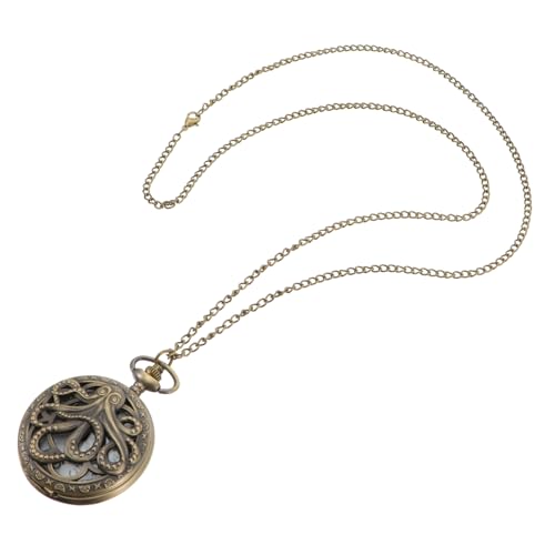 WRITWAA 1stück Retro Taschenuhr Mit Kette Vintage Quarz Uhr Aus Große Römische Ziffern Leicht Und Tragbar Für Herren Und Damen Antiquitäten Stil Uhr von WRITWAA