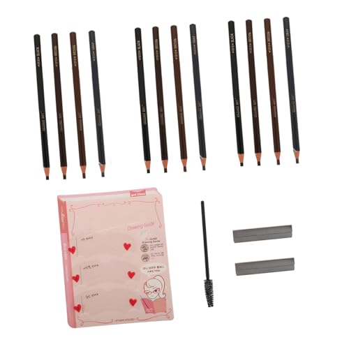 WRITWAA Augenbrauenstift Für Frauen 18 Stück Dual Ended Augenbrauenstifte Wasserfest in Verschiedenen Brauntönen Mit Augenbrauen Schablonen Und Pinsel Für Präzises Make up von WRITWAA