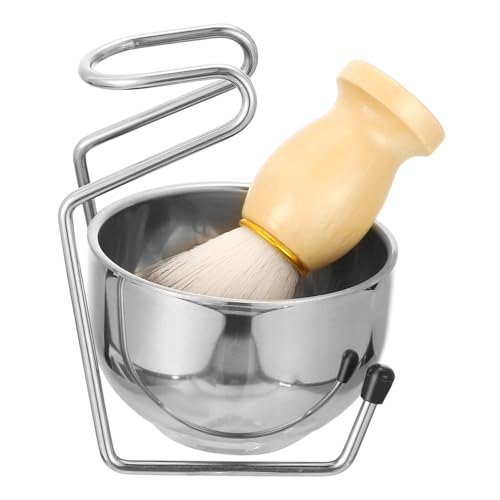 WRITWAA 1Satz Herren Bartpflege Teiliges Rasierschale Bartpinsel Und Halter Gesichtsreinigung Für Bartpflege Unterwegs von WRITWAA