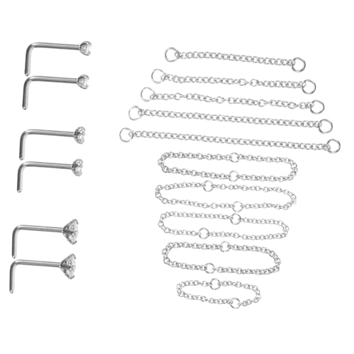 WRITWAA Nasenringkette Aus Metall Für Damen Nasenstecker Und Nasenkette Piercing-schmuck Filigranes Design Für Verschiedene Outfits Und Anlässe von WRITWAA