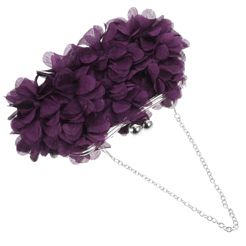 WRITWAA 1Stk Blumen-Party-Tasche the tote bag for women stoffkoffer Bankett-Damentasche Minitaschen für Damen schwarze Handtasche Banketttasche für Damen Banketttasche am Abend Violett von WRITWAA