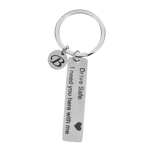 WRITWAA Schlüsselanhänger Ornament- Drive Safe Schlüsselanhänger Taschenanhänger Einzigartige Autoschlüssel-Dekoration Edelstahl-schlüsselanhänger von WRITWAA