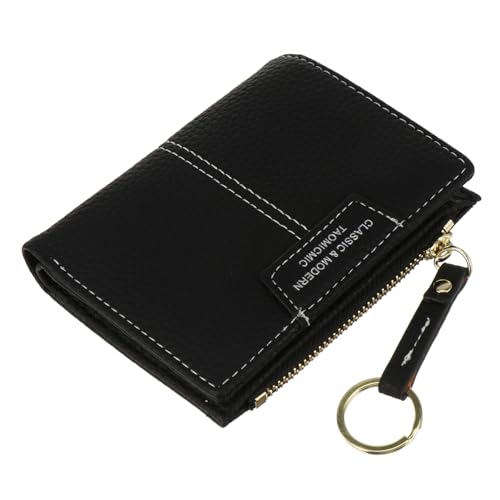 WRITWAA Handtasche für Frauen Schlüsselanhänger Geldbörse mit Reißverschluss Kleingeldhalter Geldbörse Schlüsselanhänger für Schwarz von WRITWAA