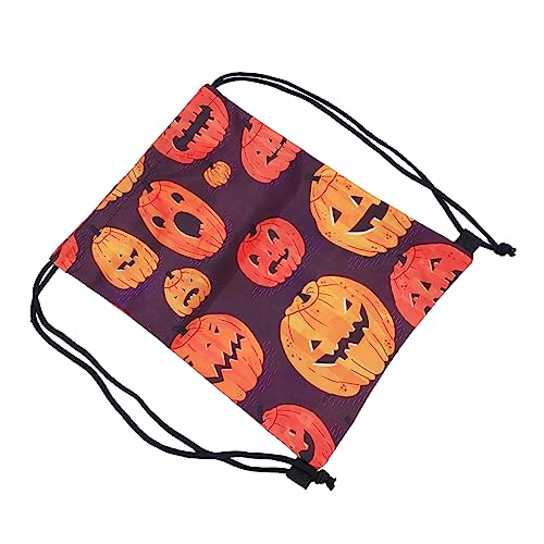 WRITWAA 1stück Halloween Kordelzug Rucksack Für Männer Und Frauen Wasserdichter Pumpkin Backpack Für Halloween-feiern Reisen Sport Und Freizeitaktivitäten Leichter Praktischer von WRITWAA