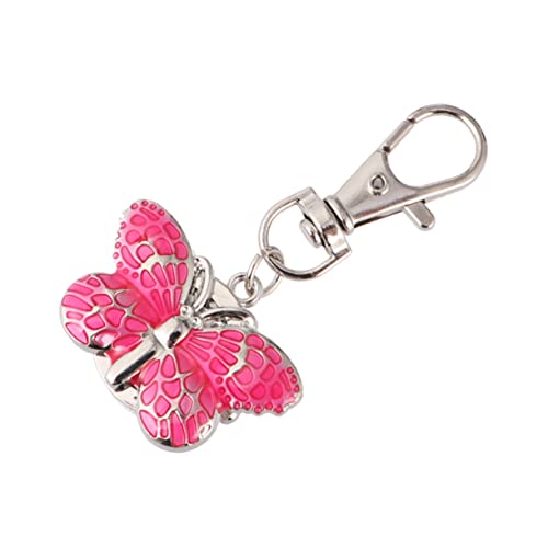 WRITWAA Schlüsselanhänger Taschenuhr Cartoon Quarz Uhr Pink Zartes Design Tragbare Hängeuhr Für Mädchen Und Frauen Für Geschenke von WRITWAA