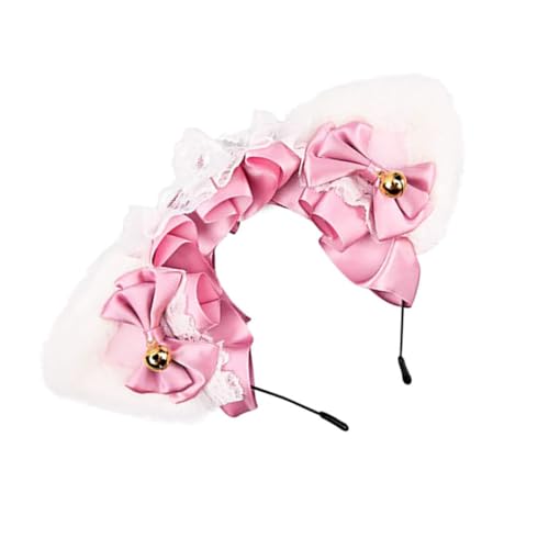 WRITWAA 1stück Katzenohren Haarreif Mit Glöckchen Niedliches Plüsch-accessoire Für Partys Und Cosplay Dekorativer Haarreif Für Damen Vielseitig Einsetzbar Mit -details von WRITWAA
