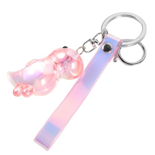 WRITWAA 1Stk Taschenverzierungen Qualle Astronaut Netter Schlüsselbund Kette dinozug dinobuch spielsachen spielwaren draußen car Schlüsselanhänger Geburtstagsgeschenk Acryl Rosa von WRITWAA