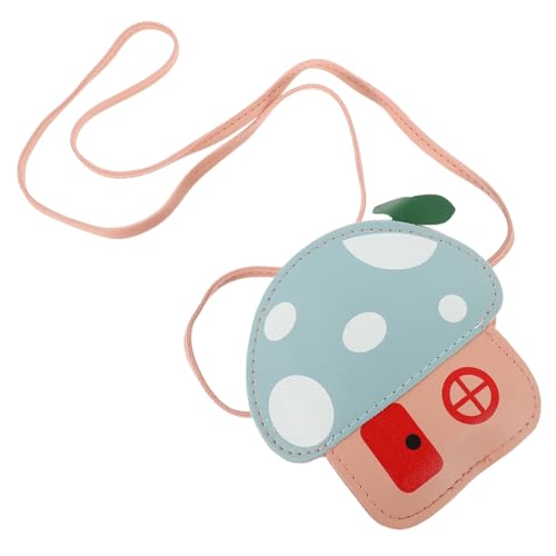 WRITWAA Junge Mädchen Pilz Münztasche Cartoon Motiv Umhängetasche Aus Hochwertigem Pu Material Zur Aufbewahrung Von Kleingeld Snacks Und Anderen Kleinigkeiten Für Mädchen Und Kleinkinder von WRITWAA