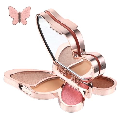 WRITWAA Multifunktionale Lidschattenpalette für Mädchen 6 Farben Hochpigmentiert Leicht Tragbar Make Up Zubehör von WRITWAA